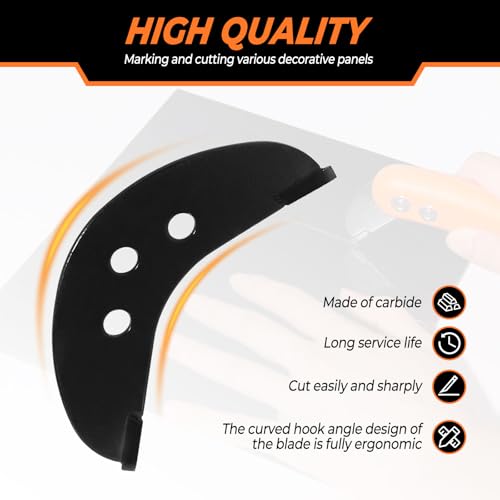 Carbide Scoring Cutter Knife & 1PCS Replacement Blade,for Fiberboard Laminate Vinyl Flooring Cutting,& Linoleum,Plexiglass,Acrylic,Plastic,Styrene and Soft Tile Sheets Scoring Cutting