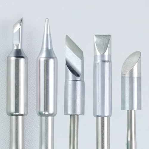 Soldering Iron Tips, 5 Types Replacement C245 Solder Tips Kit Tool, KU/B/K8/C8.8/D4.8 Welding Iron Tips, C245 Soldering Station Kit, Compatible with JBC Soldering Station