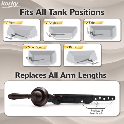 Korky StrongARM Metal Toilet Handle & Lever Oil-Rubbed Bronze - Universal Fit