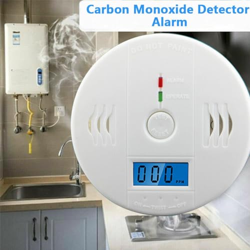 Carbon Monoxide Detector Alarm, CO Alarms for Kitchen Basements Travel Home Office House Bedroom Living Room Car, Battery Operated,Comply with UL 217/2034 (1-Pack)