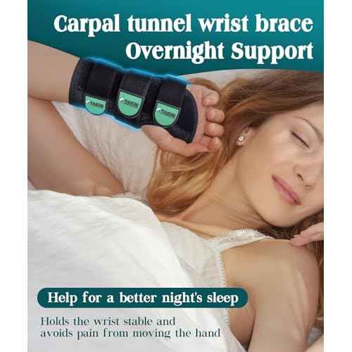 Wrist Brace for Carpal Tunnel Night Support, Adjustable Wrist Splint for Tendonitis, Arthritis, Sprains, Wrist Pain Relief, Comfortable Hand Brace for Men and Women Right Left Hand