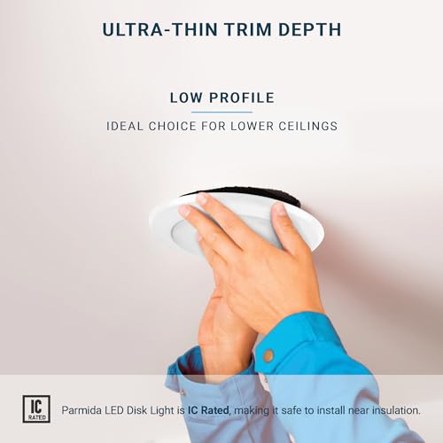 Parmida LED 12 Pack 5/6 Inch Dimmable Recessed Ceiling Lights 15W Daylight 5000K