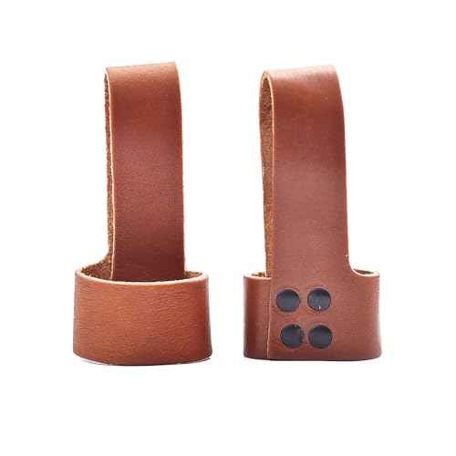 2-Pack Handmade Genuine Leather Premium Axe Holster with Belt Loop - Multi Tool Hammer Hatchet Carrier Holster, Brown