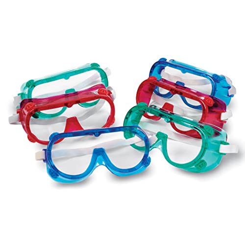 Learning Resources Colored Safety Goggles - 6 Pieces, Ages 4+ Classroom Accessories, Perfect For Kid's Science Experiments