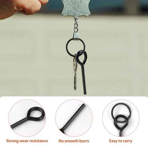 20 Pack 5/32 inch Standard Hex Dogging Key, Allen Wrench Sets with Full Loop, Black Metal Allen Key Sets Wrench for Push Bar Panic Exit Device Key