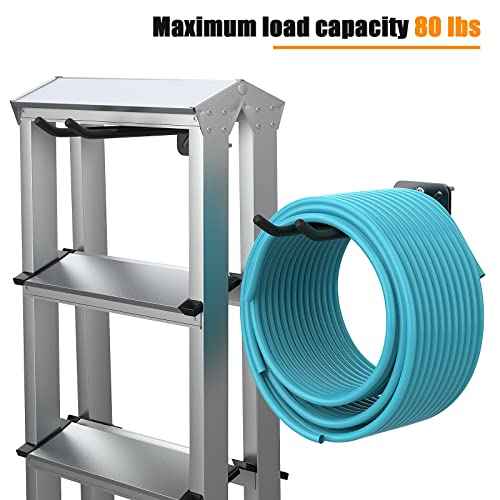 Garage Hooks, Heavy Duty Garage Hooks -12.4 Inch Wall Mount Hangers for Chairs, Power Tools, Garden Tools, Tires & More - Max 120 lbs (2-Pack)