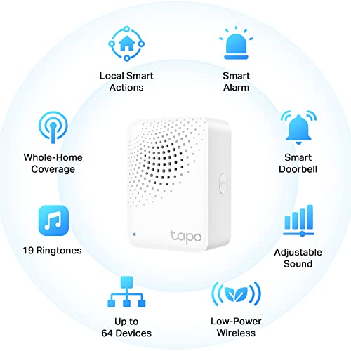 Tapo Smart Hub with Built-in Chime H100 - 2.4GHz Wi-Fi, Long-Range Connectivity
