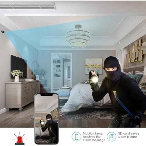 Mini Camera for Home Use, Mini Security Wireless WiFi Camera, HD 1080P Indoor/Outdoor Night Vision Nanny Cam for Baby, Pets, Compatible with Smartphone, Tablets(Black)