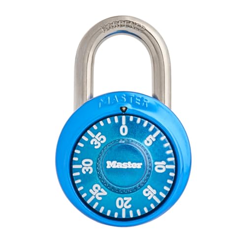 Master Lock Blue Combination Padlock 1528BLUEC Keyless Locker Security