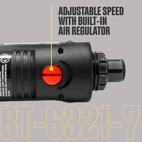 Berkling 1/4in Air Die Grinder with 7in Extension - 20,000 RPM Professional Pneumatic Tool