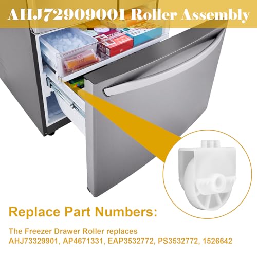 2 Pcs AHJ72909001 Refrigerator Freezer Drawer Rollers for LG Kenmore – Roller Assembly