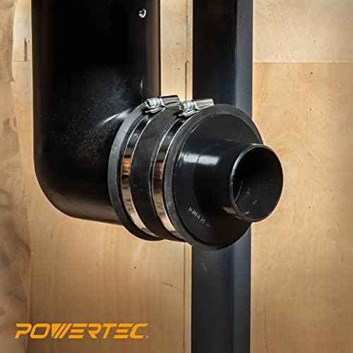 POWERTEC 70104 4 Inch to 2-1/2 Inch Hose Reducer, Dust Collection Fittings for Dryer Vent & Shop Vacuum Connection, 1 Pack