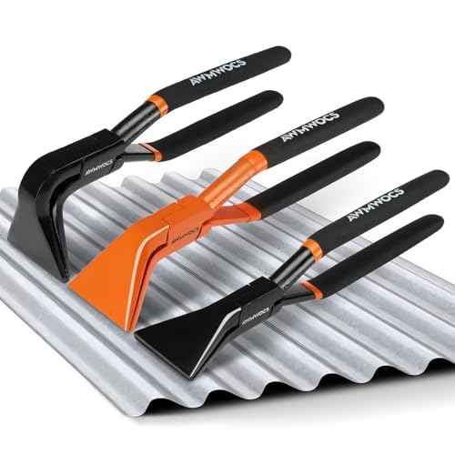 3-Piece Hand Seamers Sheet Metal Tools, Straight, 45¡Æand 90¡Æ Sheet Metal Bending Pliers, Sheet Metal Bender Set for Roof, HVAC, Workshop, DIY