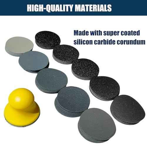 101 PCS Hand Sander Block kit - 3" Round Hand Sanding Blocks +100 PCS 3 Inch Hook and Loop discs Ideal For Wood Furniture Restoration Home Arts and Crafts