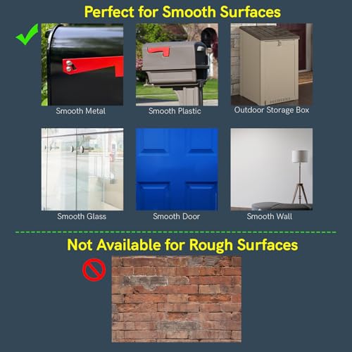 Superflash 4 Inch Reflective Mailbox Numbers - 60 PCS Self-Adhesive White Vinyl