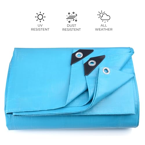 Heavy Duty Waterproof Tarp 20x30 ft - 12 Mil Thick Cover with Grommets