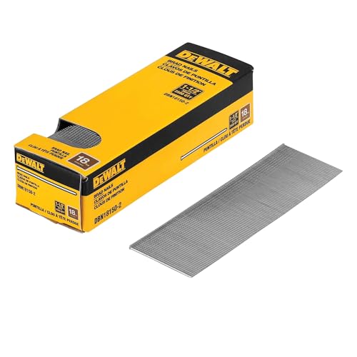 DEWALT 1.5 in. 18 Gauge Brad Nails - One Size Pack of 2,500 for Finish Nailing