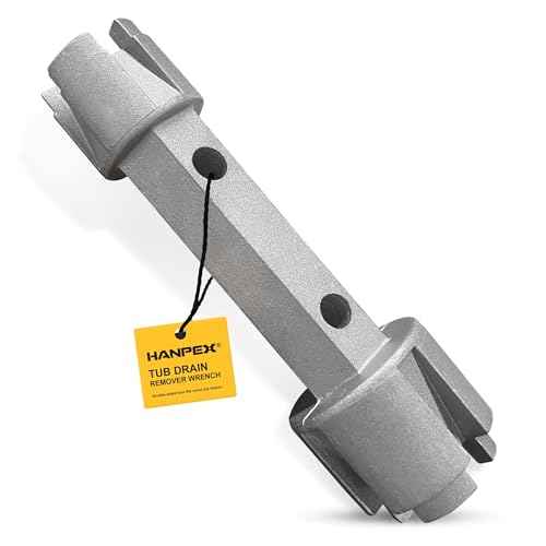 Tub Drain Remover Wrench - Dual Ended for Bath & Shower Drains, Closet Spuds - Heavy Duty Aluminum