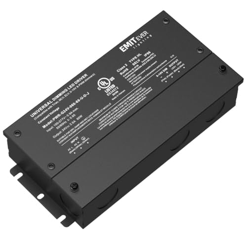 EMITEVER 60W 24V Dimmable LED Driver - 5-in-1 Phase Control Power Supply
