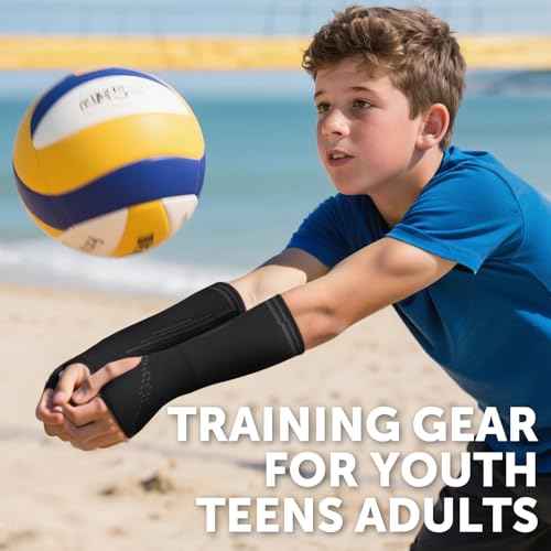 ROOCHKD Volleyball Arm Sleeves Passing Forearm Sleeves Compression Arm Guard Sports Training Arm Protector for Kids & Adult
