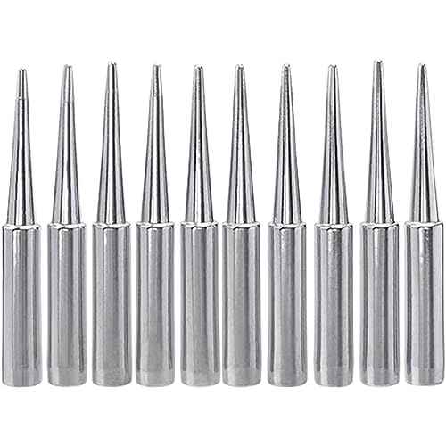 10pcs 900M-T Soldering Iron Tips Replacement Kit for for Hakko, Radio Shack, TENMA, ATTEN, Quick, Aoyue, Yihua Solder Station (900M-T-LB)