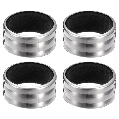 uxcell 4pcs Wine Bottle Collars with Velvet Flocking – Drip Catcher Rings