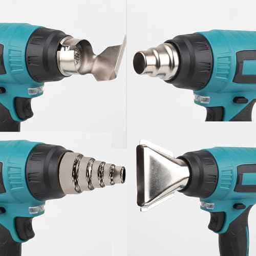 4Pcs Heat Gun Nozzles Kit, Heat Gun Accessories, Stainless Steel Reflector Nozzle, Hot Air Gun Soldering Station Nozzle Tool