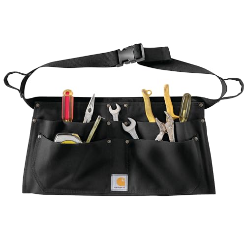 Carhartt Men's 106668 Medium Black Duck Waist Apron - Durable Work Tool Organizer