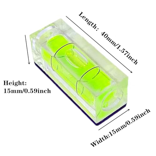 Magnetic Bubble Level 15x15x40mm - 2 Pack Small Square Spirit Levels