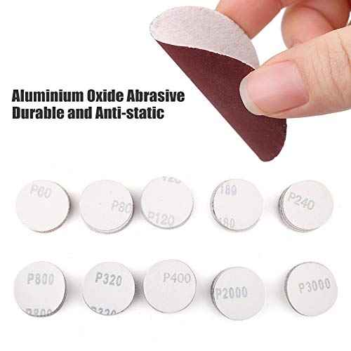 LotFancy 2 Inch Sanding Discs, 100PCS 60-3000 Grit Sandpaper and 1/4" Shank Backing Plate, Soft Foam Buffering Pad, for Drill Grinder Rotary Tool, Hook and Loop Sand Paper Assortment Pack