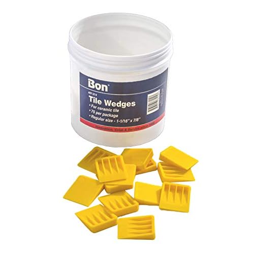 Bon Tool 87-214 1-1/8-Inch by 15/16-Inch Bucket of Super Tile Wedges, 75-Pieces