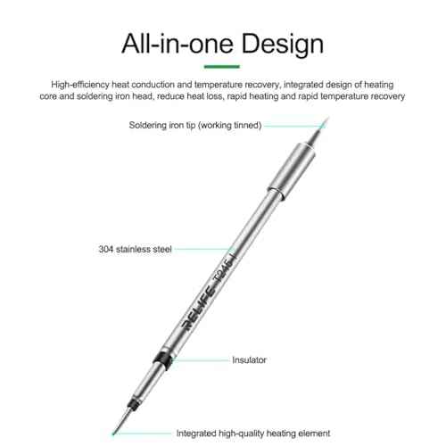 RELIFE RL-T245 Tips Universal C245 Soldering Iron Tip Compatible For Xsoldering T245 Soldering Station GVM T245 Hand