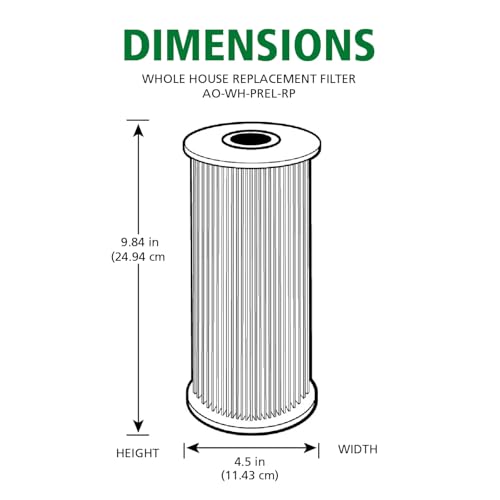 A. O. Smith 4.5x10 20-Micron Universal Sediment Water Filter - Compatible with Whole House Systems