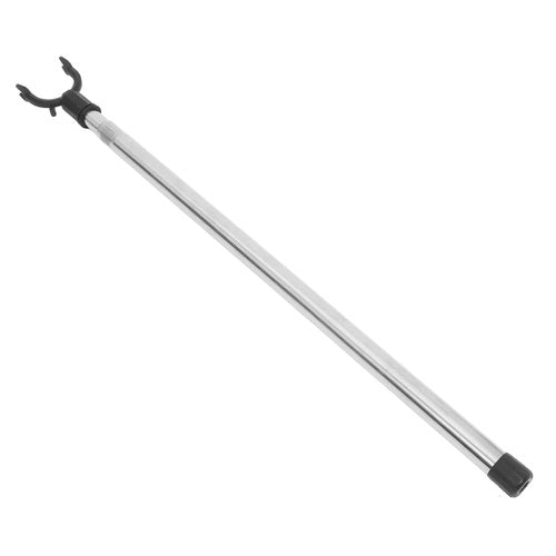 AKOOSY Telescopic Stainless Steel Clothes Pole with Adjustable Hook High Reach Garment Hanger for Closet Laundry and Curtains Flexible Antislip Fork Design Easy to Clean Steel Support Rod