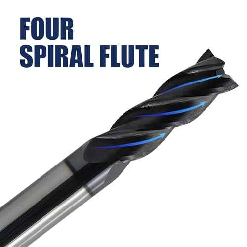 6 Pcs 1/4" Carbide Square End Mill, 4-Flute TIALN Coated CNC Mill Bits for Steel, Alloy Steels, Hardened Steel, End Mills for Precision Milling Tasks, DIYers & Professionals