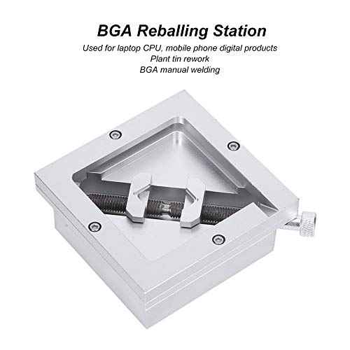 BGA Stencil Holder, Universal Luminum Alloy 90x90 Reballing Station HT?90 for BGA Chip Ball Planting