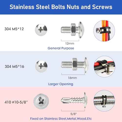 60pcs 1/2 Inch Stainless Steel Cable Clamps And Stainless Screws,Rubber Coated Cushioned Insulated Cable Clamp,Automotive Cable Wire Clamps,Pipe Clamps