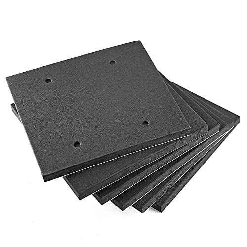 6 Pack Black Foam Sander Pad Replacement Self Adhesive Sponge Pads