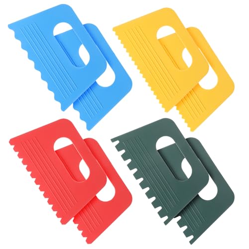 8 Pcs Plastic Texture Scrapers, Texture Painting Tools Pattern Scrapers Plastic Paint Scraper Tool Textured Art Tools DIY Graffiti Oil Painting and Drawing Play for Textures Arts on Canvas