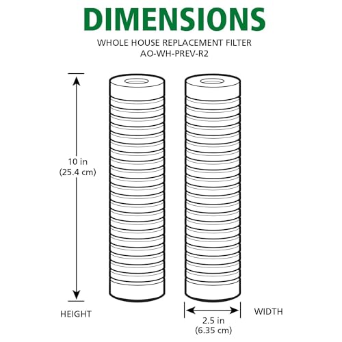 A. O. Smith 2.5x10 5-Micron Universal Sediment Filter Cartridge - Includes 2, NSF Certified