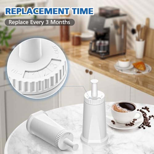 Isinlive 4 Pack Water Filter Replacement for Breville Espresso Machines BES880 BES881 BES878 BES990