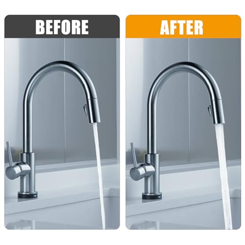Litoexpe 4-Pack 15/16 Inch Male Faucet Aerator, Brass Chrome Plated, Water Saving