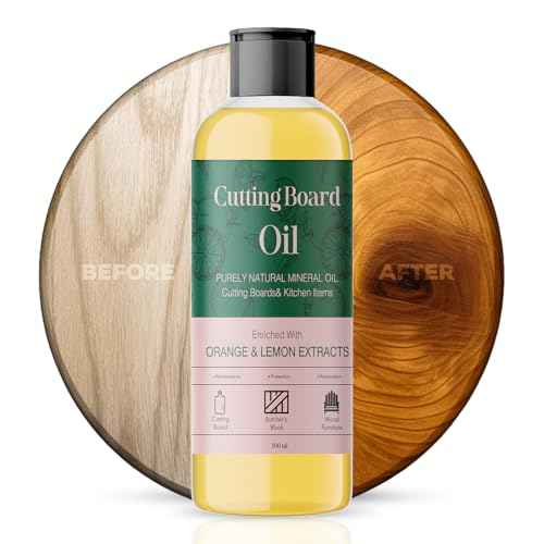 Cutting Board Oil - Natural Mineral Oil for Cutting Board - Enriched with Lemon and Orange Oils - Butcher Block Oil and Conditioner - Mineral Oil for Wooden Cutting Board & Utensils - 6.7oz
