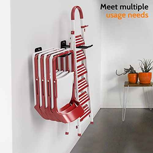 2PCS Racks for chairs,12.4 inch Garage Hooks,Heavy Duty Hooks,Wall Mount Garage Hooks,Hanger for Garage Wall,Heavy Duty Storage Hangers,Organizer to Chairs,Power Tools,Garden Tools,max 120lb.