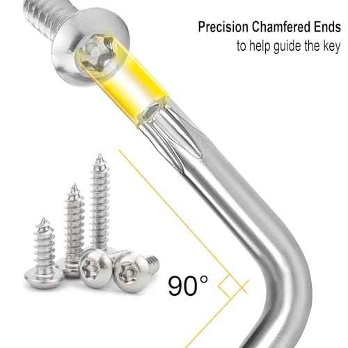 Long Arm Torx Star Allen Wrench Set, Star Key Set T10-T50, Hex Key Set Chrome Vanadium Steel(Cr-V), Tamperproof TORX L- Key Set (9-Piece)