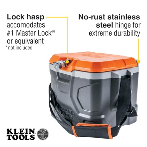 Klein Tools 55600 17-Quart Work Cooler Lunch Box with Seat & Interior Storage