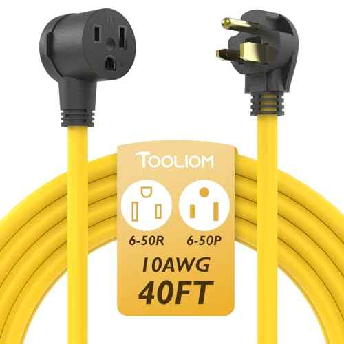 TOOLIOM 40FT 250 Volt Welder Extension Cord 10 AWG NEMA 6-50P to 6-50R Power Extension Cord for Welding Machines with ETL Approved