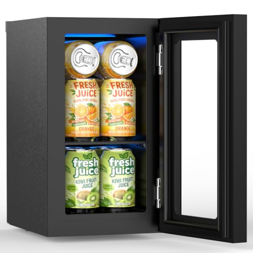 Electactic Black 10L Mini Countertop Wine Cooler, Compact Beverage Refrigerator