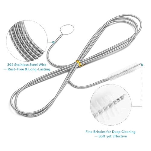 GDOMI 2-Pack 80-Inch Flexible Drain Brush for AC, Refrigerator & Ice Maker Lines