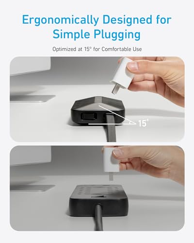 Anker Power Strip with Surge Protector 6 Outlets USB-C & USB-A 20W